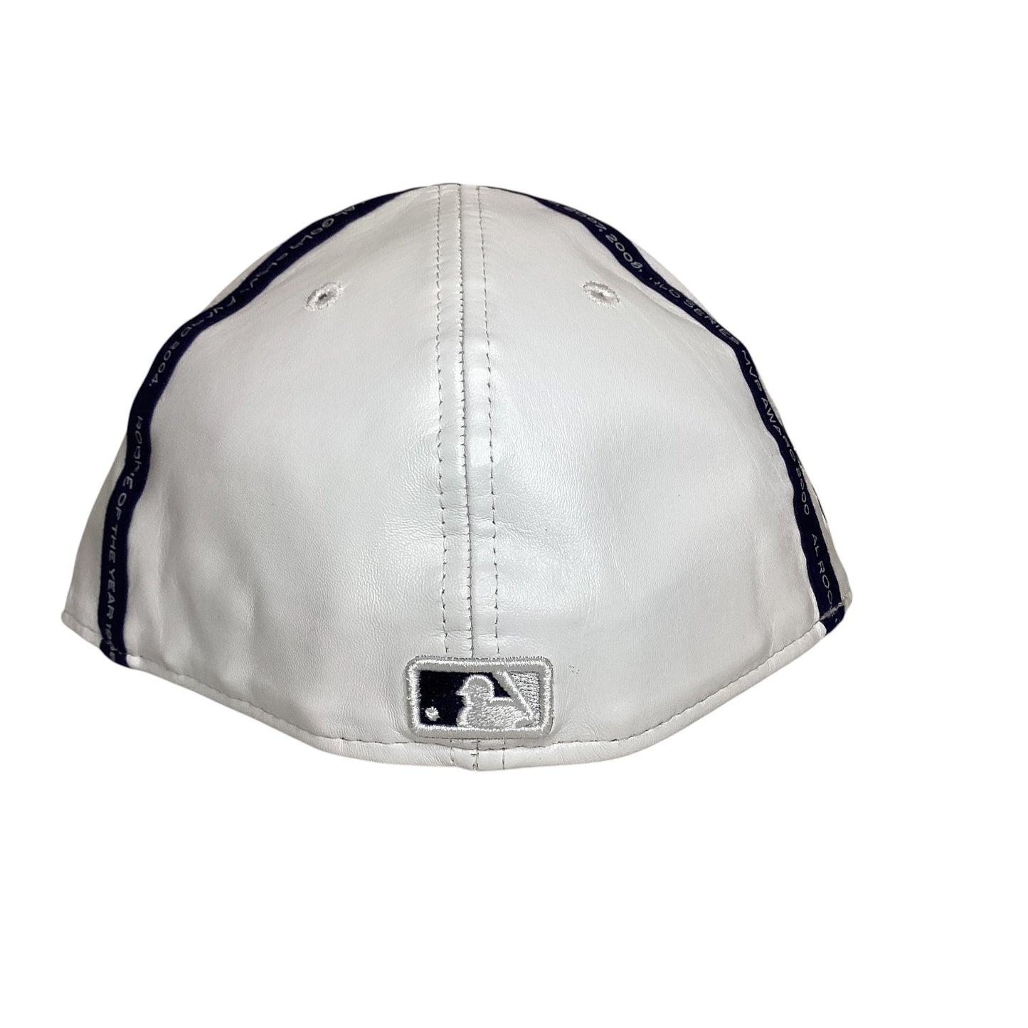 NEW YORK YANKEES 2014 DEREK JETER FINAL SEASON NEW ERA FITTED WHITE LEATHER SIZE 7 3/8