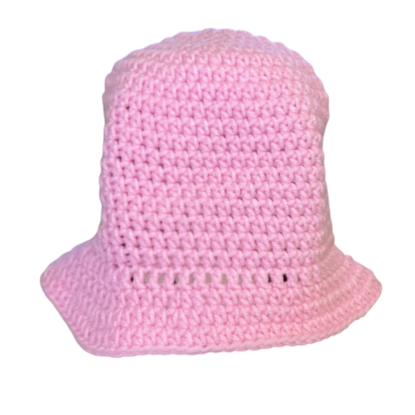 Light Pink Crochet Ruffle Beanie