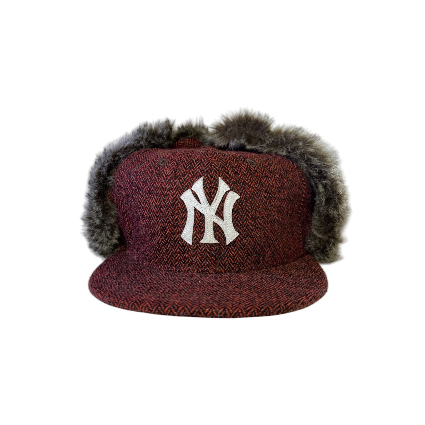 New York Yankees Fur Ears New Era Fitted Size 7 1/2 Hat
