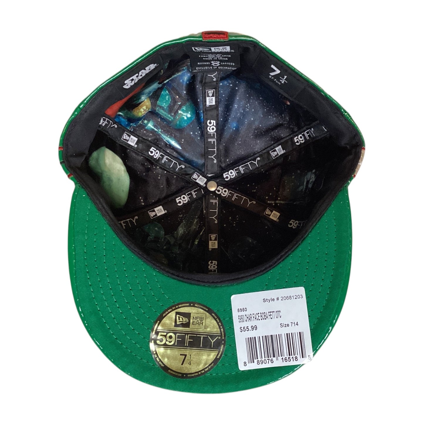 Boba Fett Stars Wars New Era Fitted Size 7 1/4 Hat