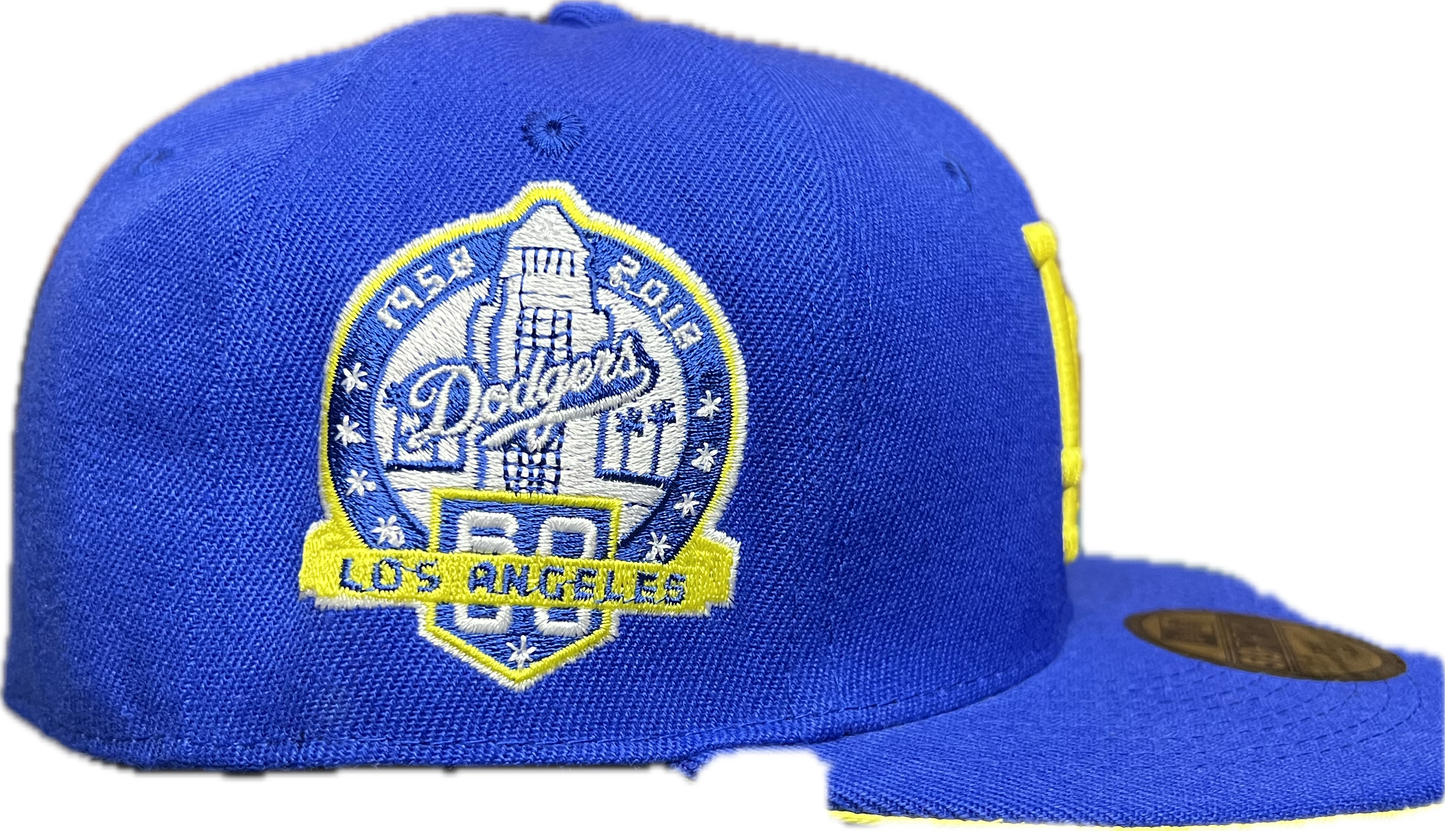 LA Dodgers 1958 2008 Side Patch New Era Cap