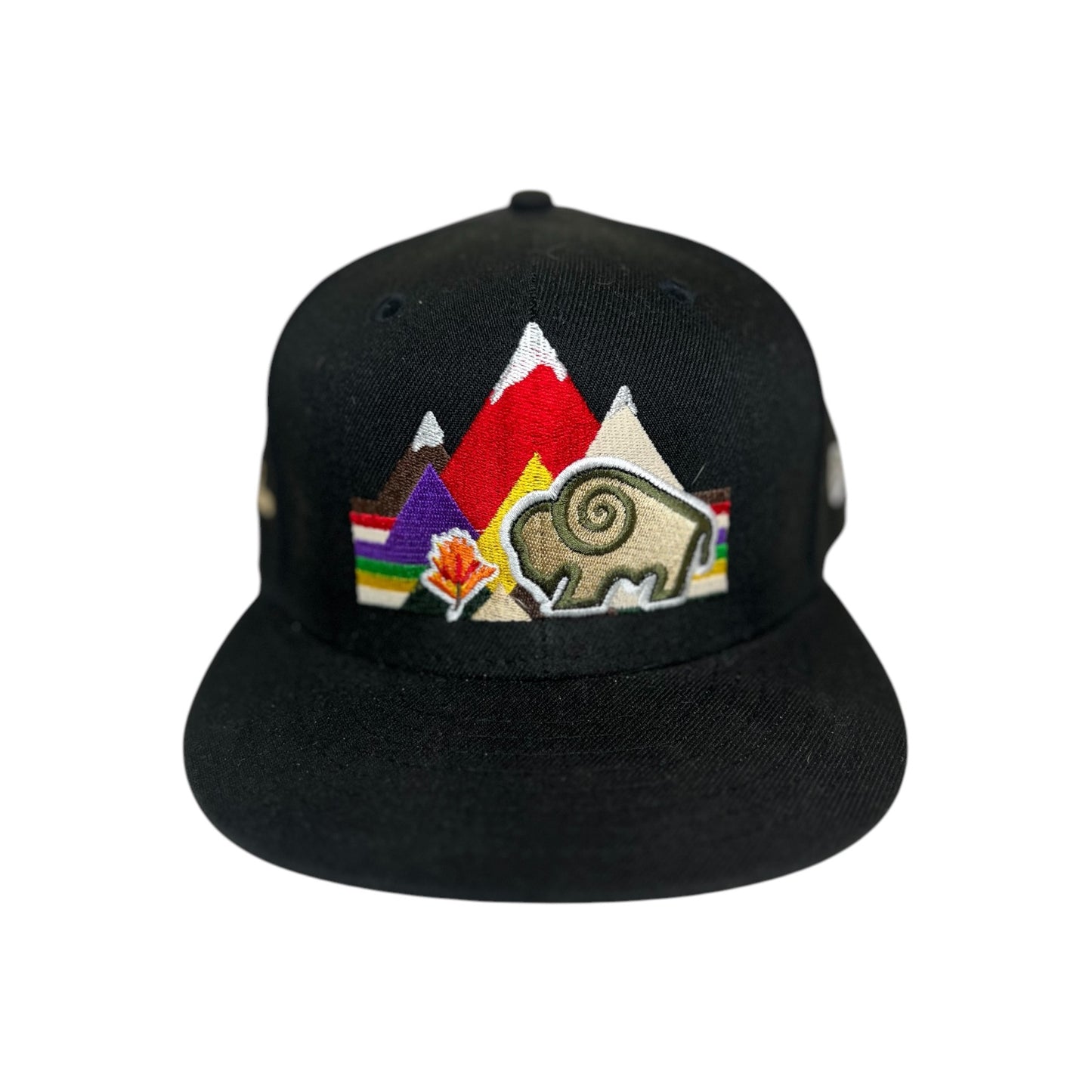 Krownz & Kickz Spiral Bison Collab New Era Fitted. Custom. Size 7 3/8