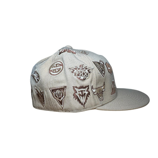 NBA Team All Over Rebox size 7 1/8 hat