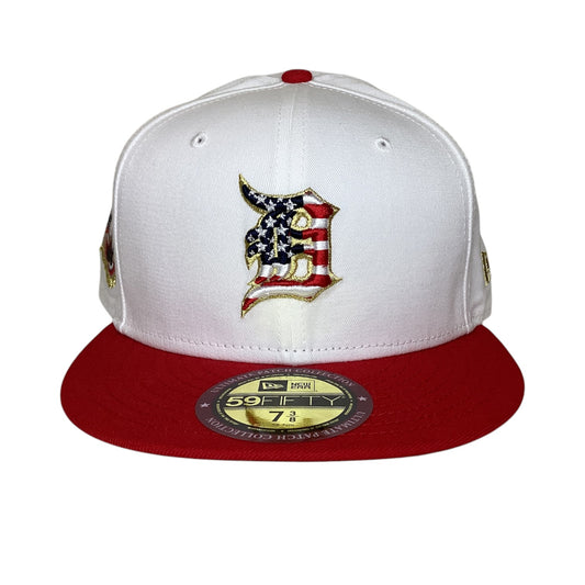 Detroit Tigers American Flag New Era Fitted size 7 3/8 Hat