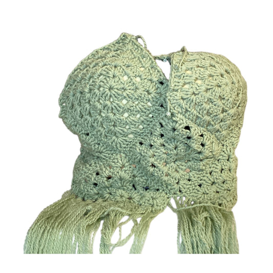 Olive Green Top Hand Made Crochet