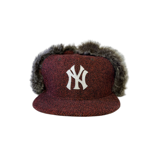 New York Yankees Fur Ears New Era Fitted Size 7 1/2 Hat