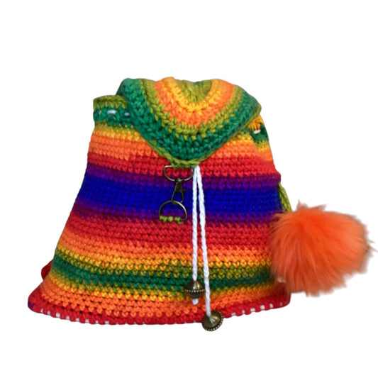 Rainbow Hand Made Crochet Bag