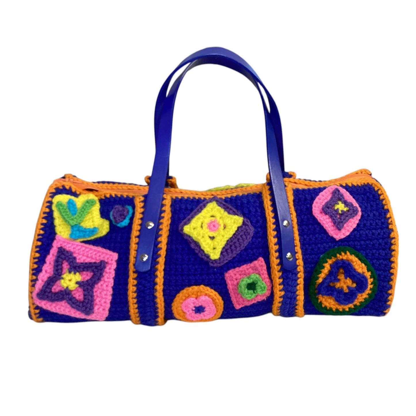 LV Rainbow Hand Made Crochet Duffle Bag