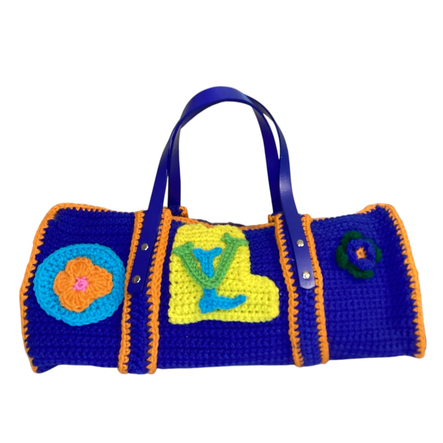 LV Rainbow Hand Made Crochet Duffle Bag