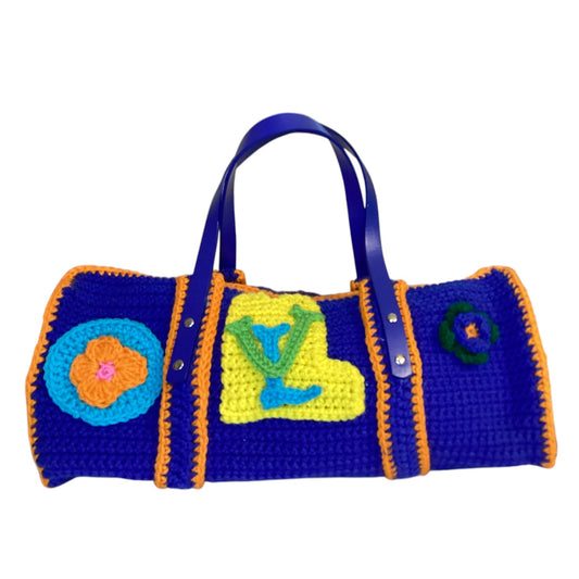 LV Rainbow Hand Made Crochet Duffle Bag