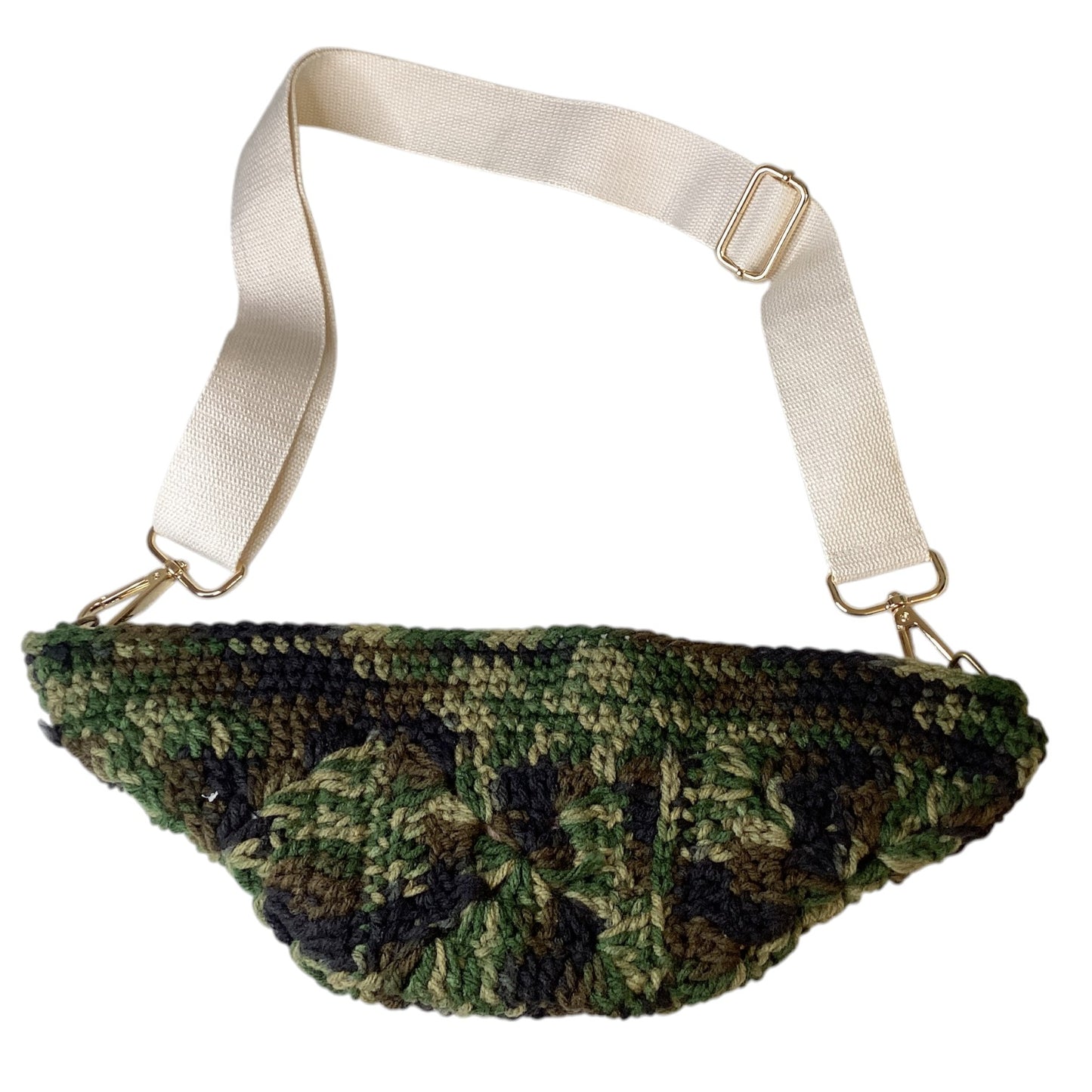 Olive Green Hand Made Crochet Satchel