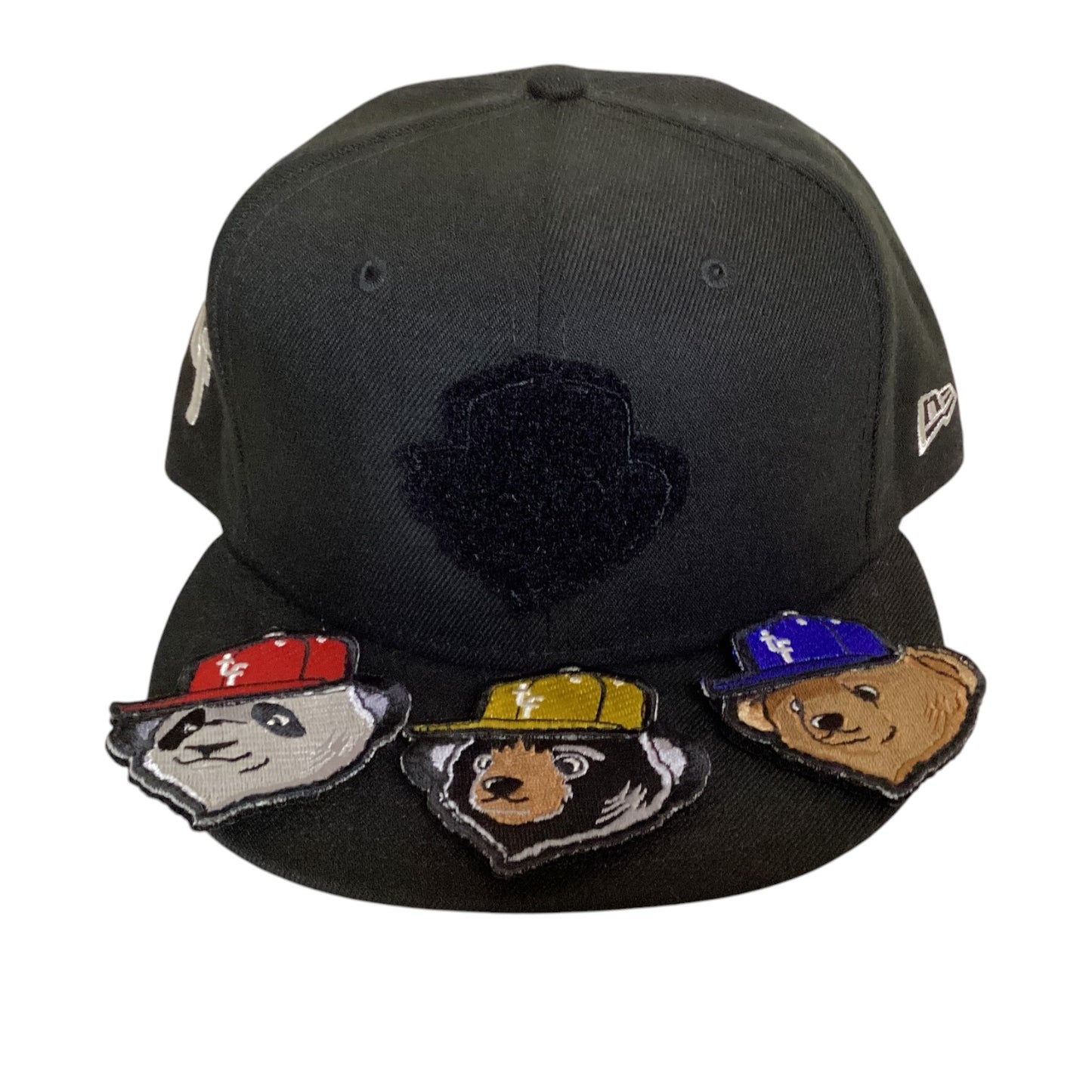 Custom Velcro Bear New Era Fitted Size 7 3/8 Hat