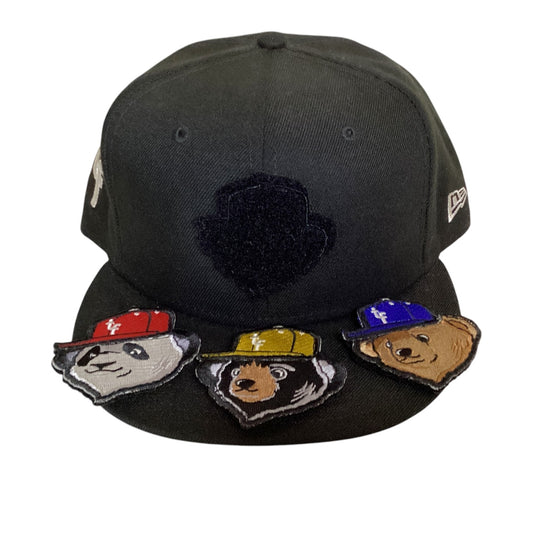 Custom Velcro Bear New Era Fitted Size 7 3/8 Hat